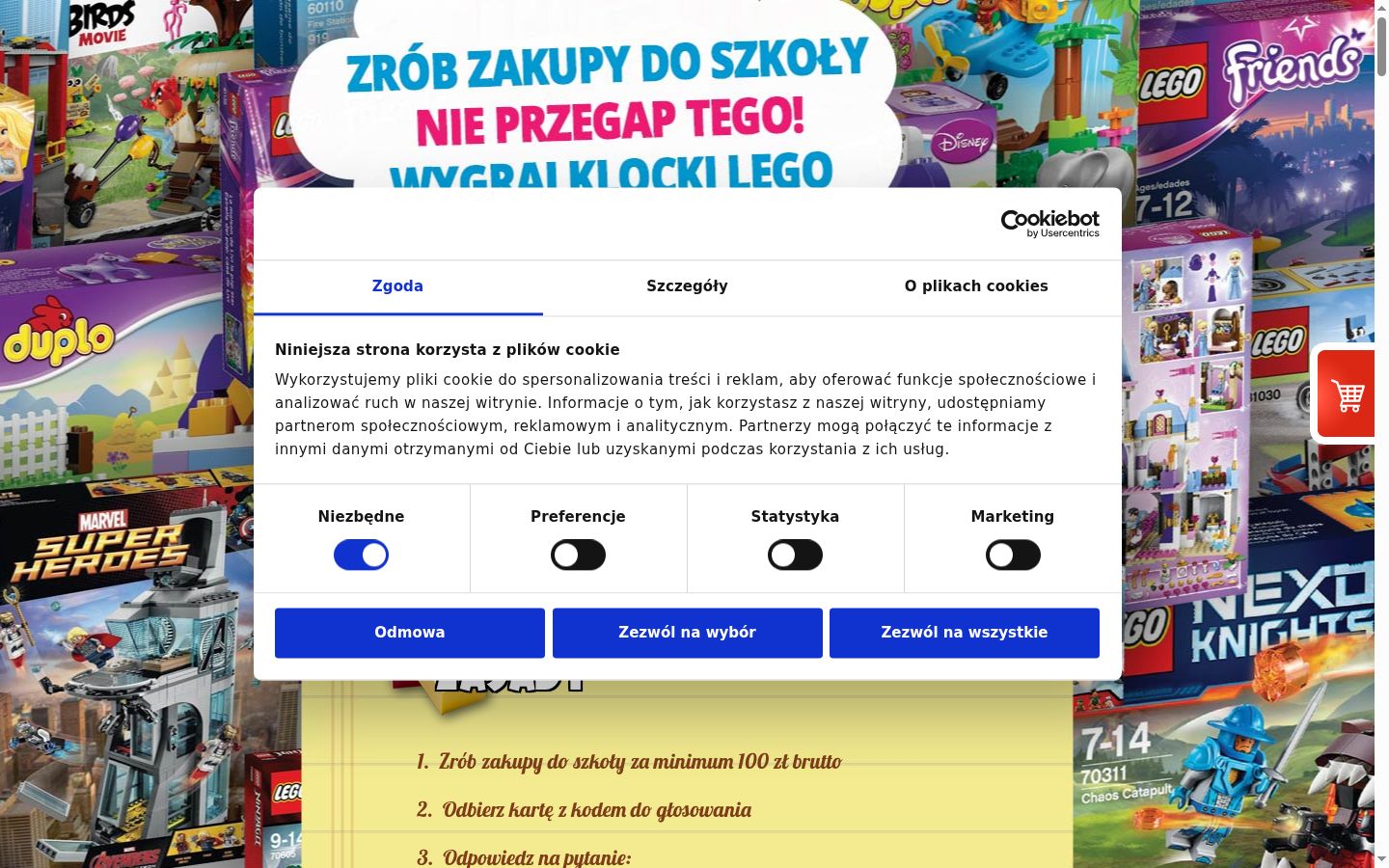 Ekrānuzņēmums ar piekrišanas baneri, kas tika rādīts pirms jebkādas mijiedarbības