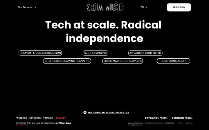 Screenshot of krowmusic.net
