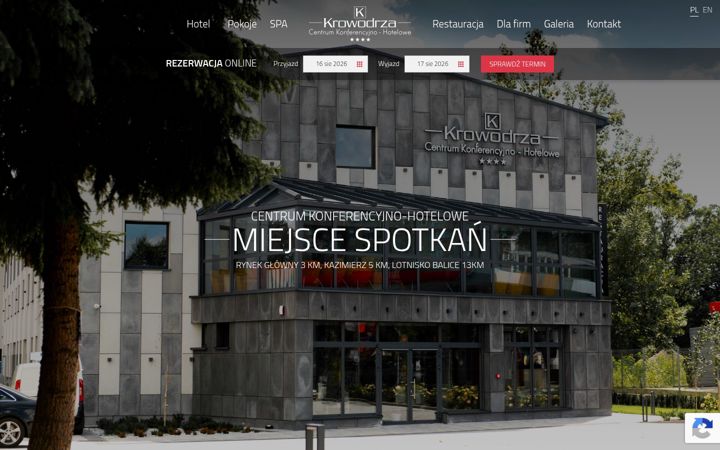 Screenshot of krowodrzahotel.pl
