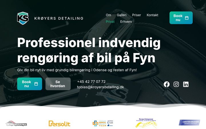 Screenshot of kroyersdetailing.dk