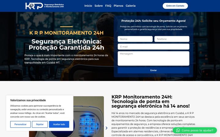 Screenshot of krpseguranca.seg.br