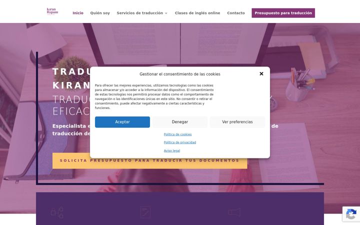 Ekrano kopija krptraducciones.com