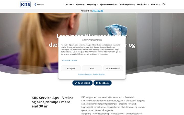 Screenshot of krs.dk