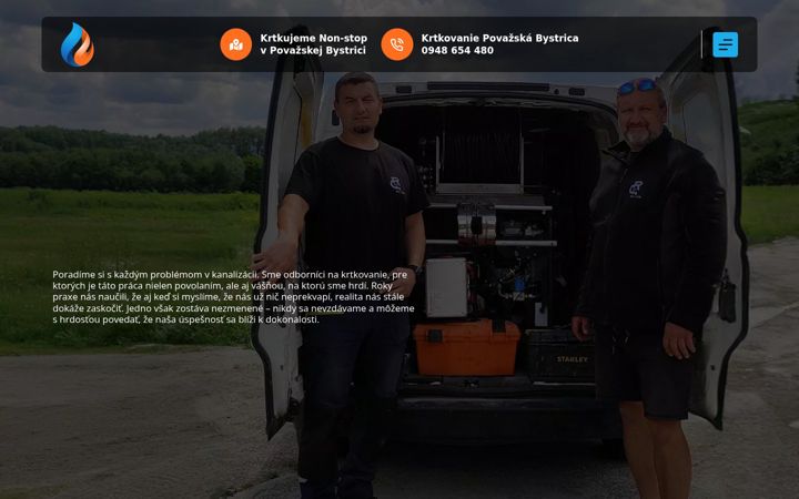 Screenshot of krtkovanie-povazska-bystrica.sk
