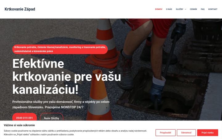 Screenshot of krtkovaniezapad.sk