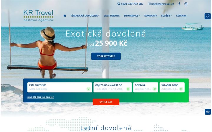 Screenshot of krtravel.cz