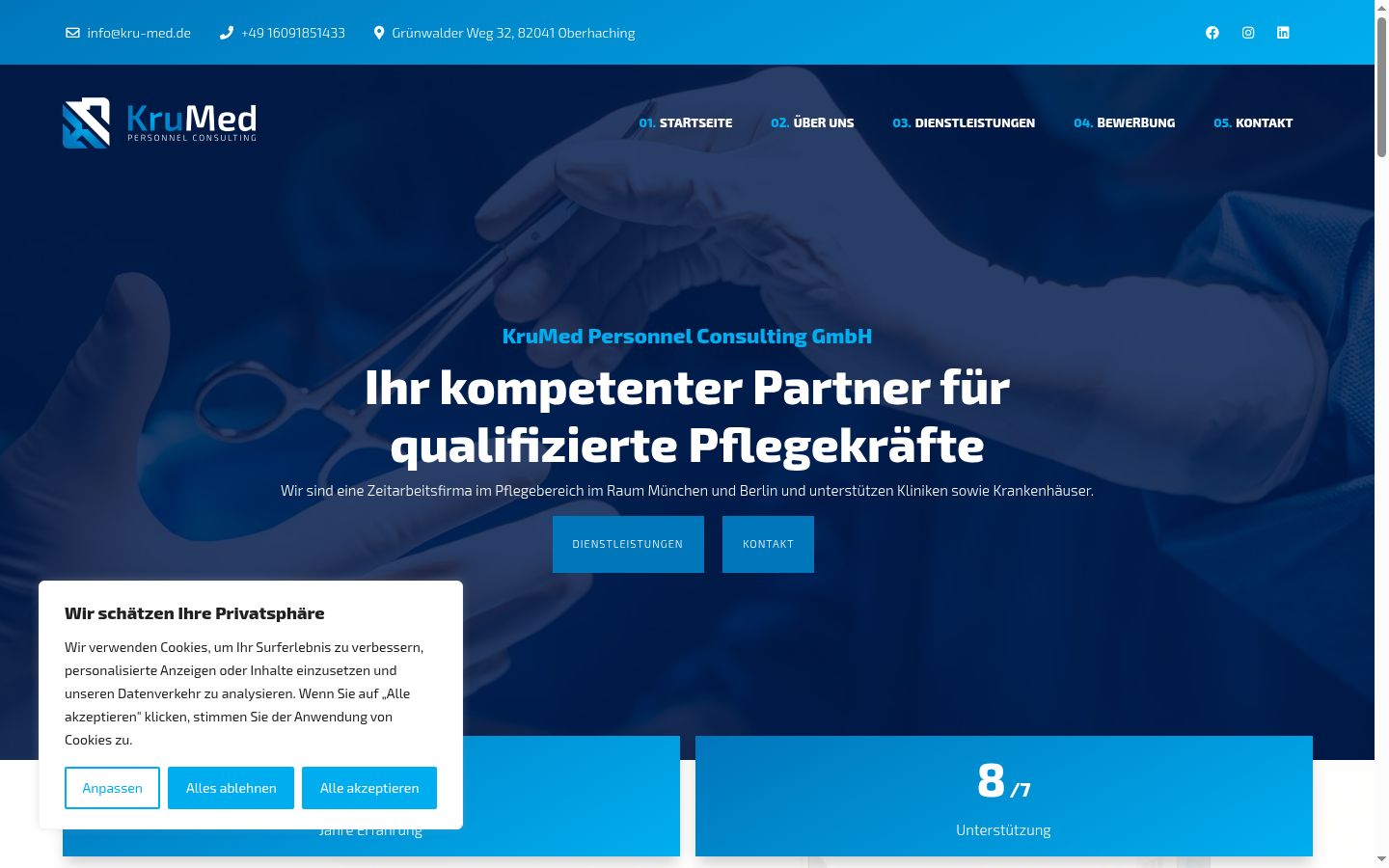 Screenshot tal-banner tal-kunsens muri qabel kwalunkwe interazzjoni