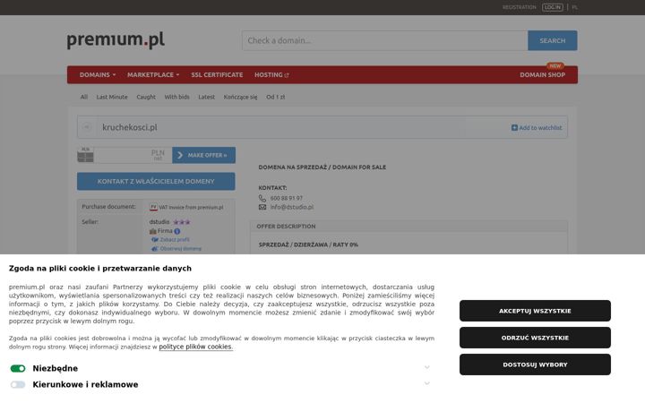 Screenshot of kruchekosci.pl
