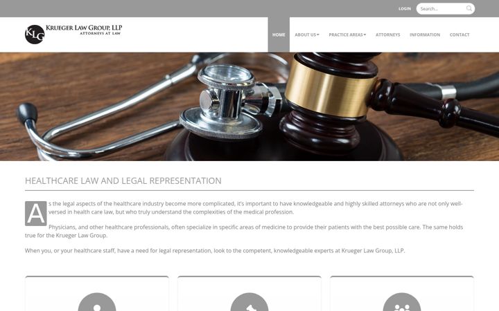 Captură de ecran a kruegerlawgroup.com