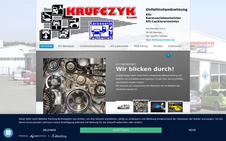 Captură de ecran a krufczyk.com