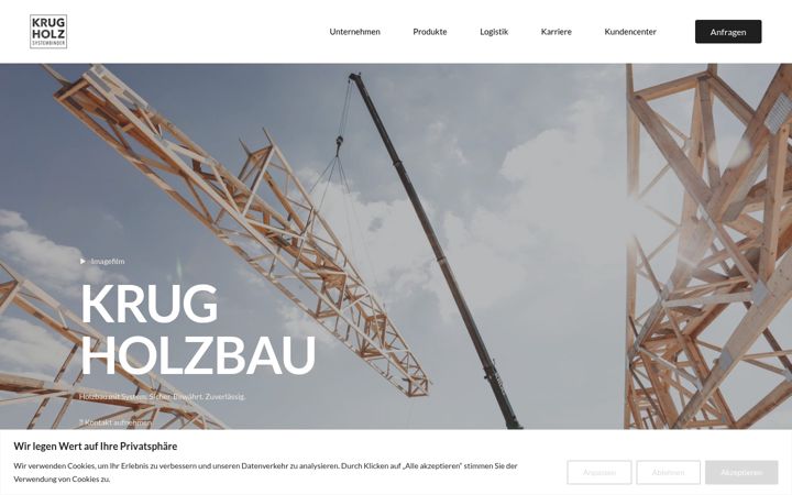 Captura de ecrã de krug-holzbau.de