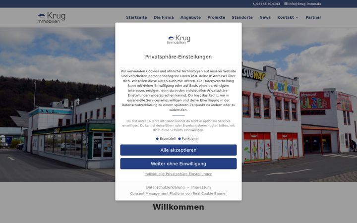 Screenshot of krug-immo.de