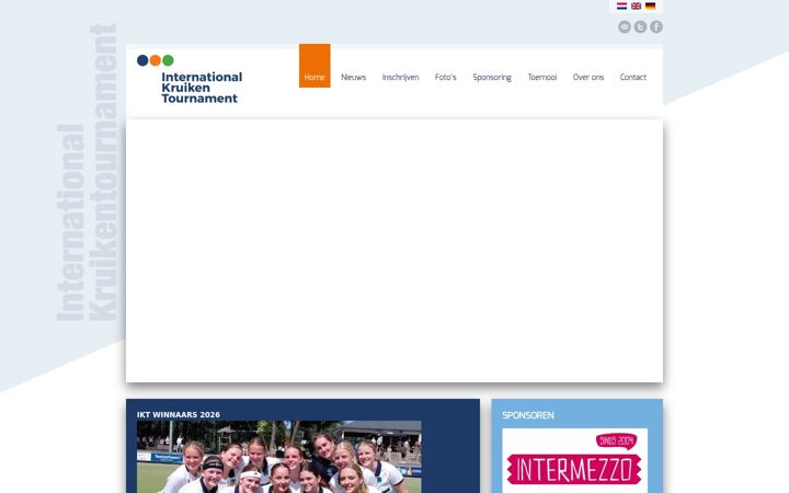 Captură de ecran a kruikentournament.com