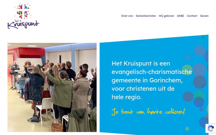 Screenshot van kruispuntgorinchem.nl