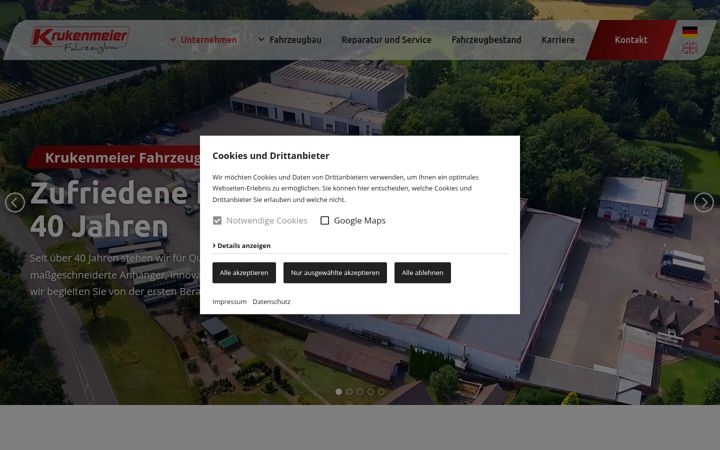 Screenshot of krukenmeier-fahrzeugbau.de