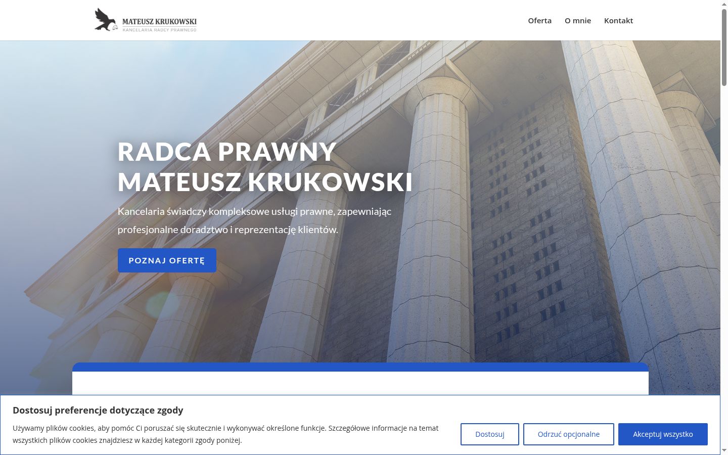 Screenshot tal-banner tal-kunsens muri qabel kwalunkwe interazzjoni