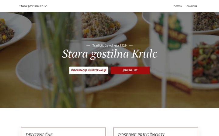 Screenshot of krulc.si