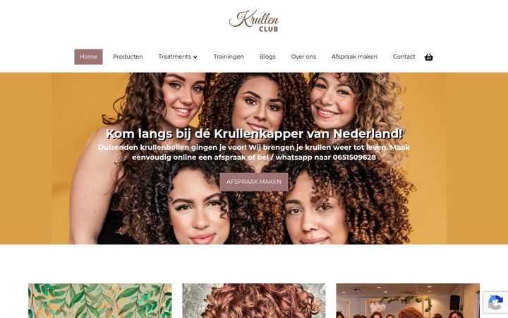Screenshot of krullenclub.nl