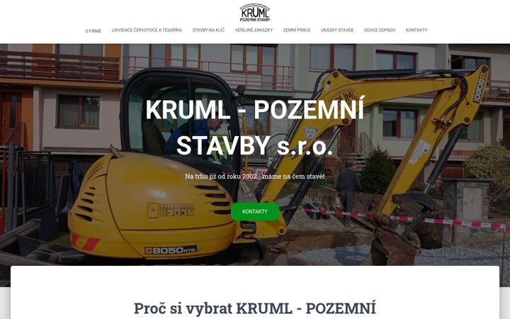 Screenshot of krumlpozemnistavby.cz