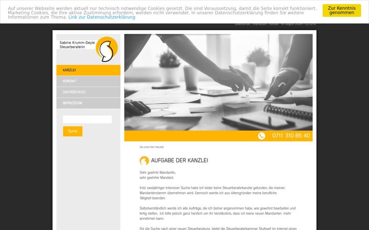 Captură de ecran a krumm-deyle.com