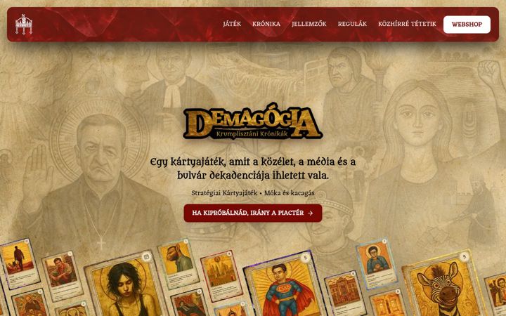 Screenshot of krumplisztan.hu