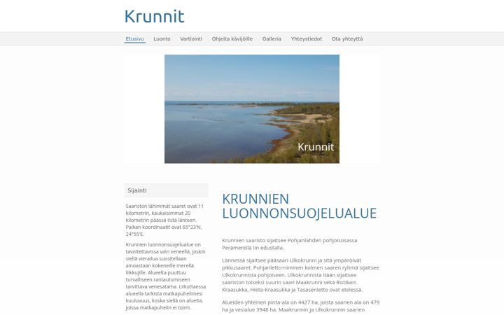 Screenshot of krunnit.fi
