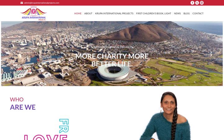 Captură de ecran a krupainternationalprojects.com