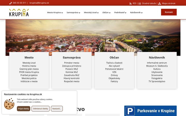 Screenshot of krupina.sk