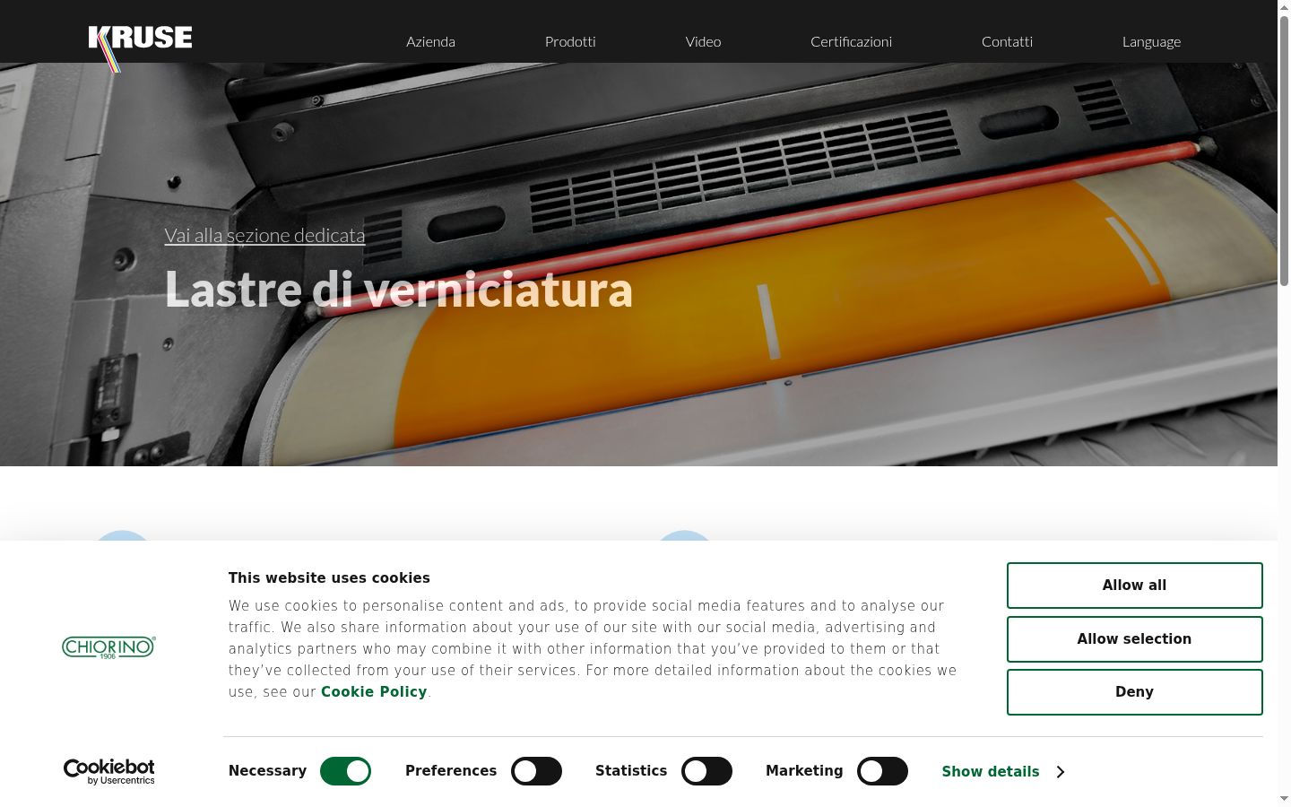Captura de ecrã do banner de consentimento apresentado antes de qualquer interação