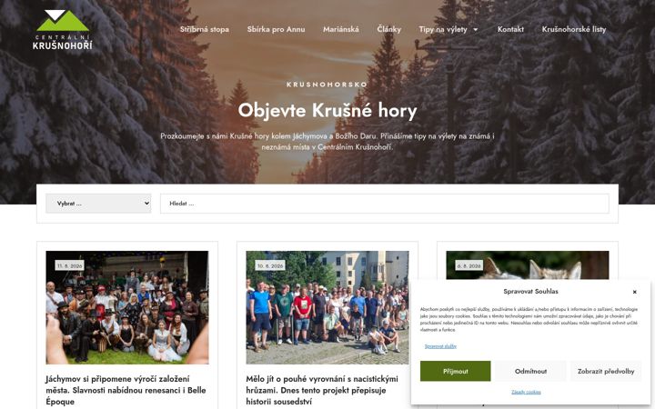 Screenshot stránky krusnohorsko.com