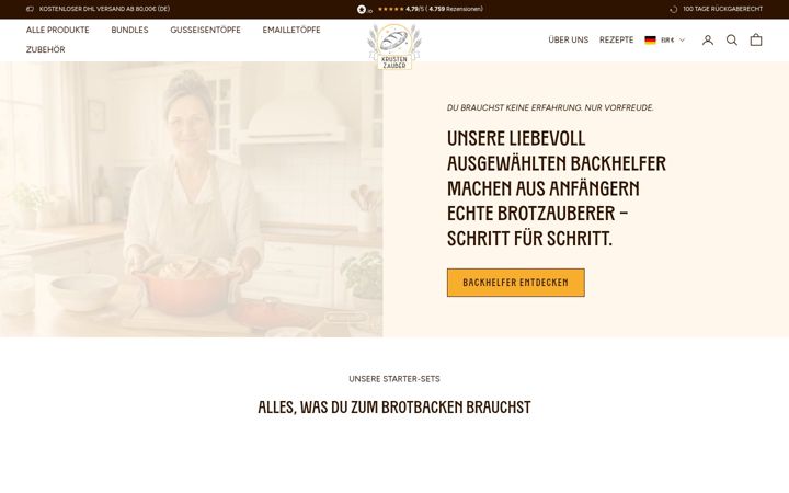 Screenshot of krustenzauber.de