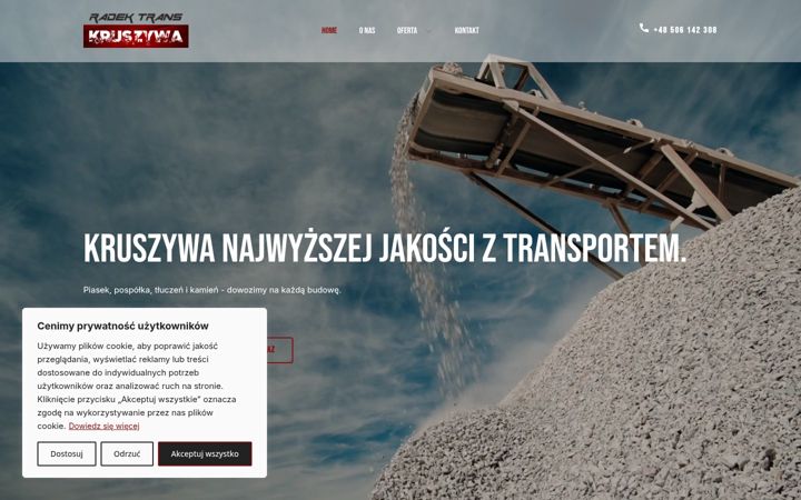 Screenshot of kruszywa-ropczyce.pl