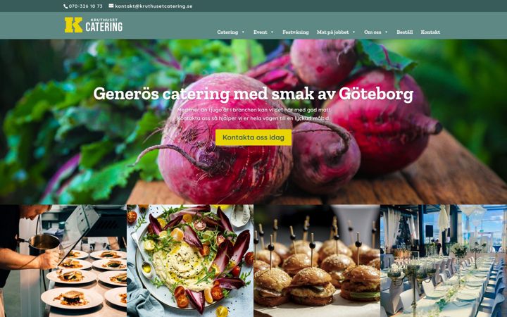 Skärmbild av kruthusetcatering.se