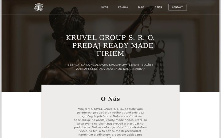 Screenshot of kruvelgroup.sk