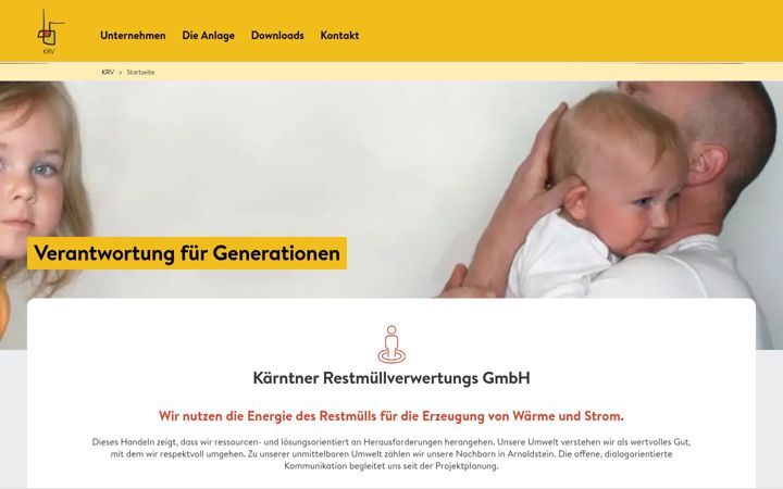 Screenshot of krv.co.at