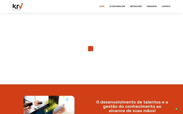 Screenshot of krvlearning.com.br