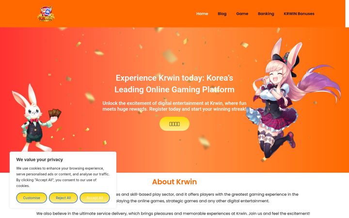 Screenshot of krwingames.com