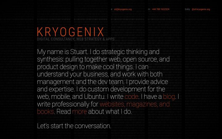 Screenshot of kryogenix.org