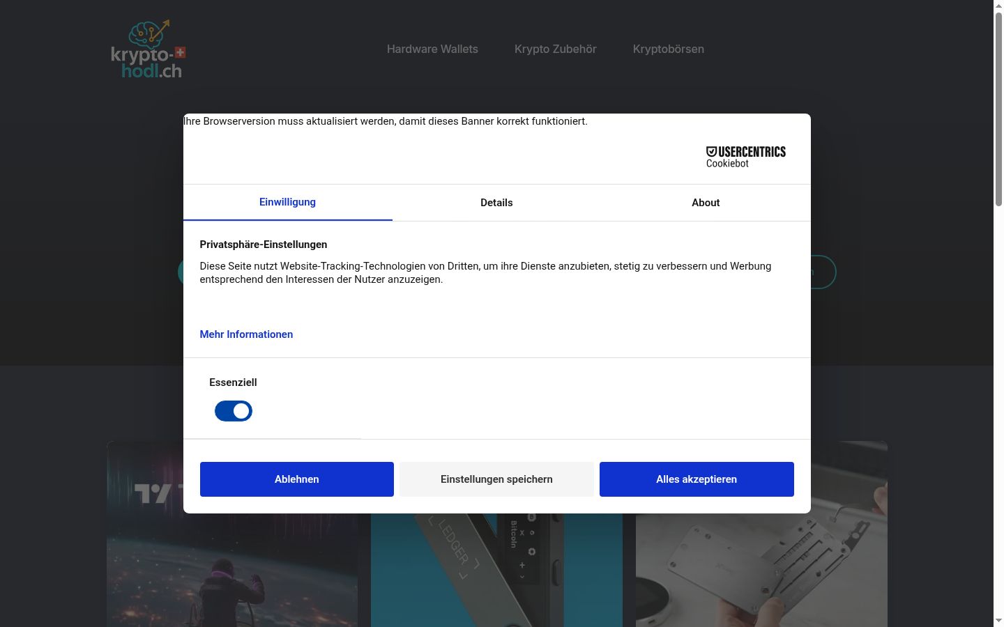 Sutikimo reklamjuostės, rodytos prieš bet kokią sąveiką, ekrano kopija