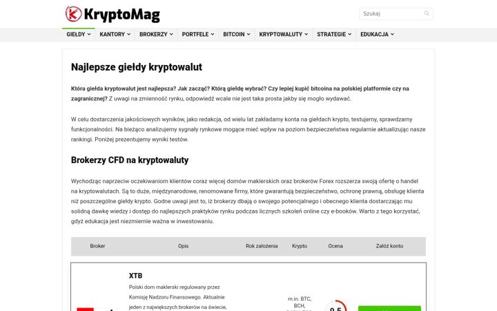 Screenshot of kryptomag.pl