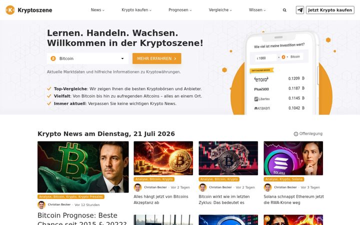 Skjámynd af kryptoszene.de