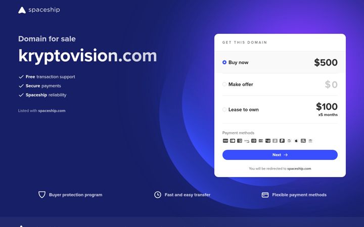 Screenshot of kryptovision.com
