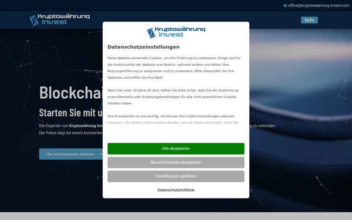 Screenshot of kryptowaehrung-invest.com