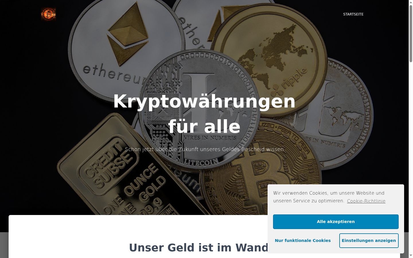 Screenshot tal-banner tal-kunsens muri qabel kwalunkwe interazzjoni
