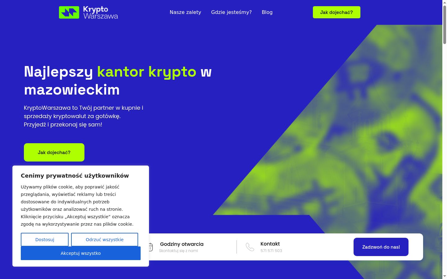 Képernyőkép a bármilyen interakció előtt megjelenő hozzájárulási bannerről