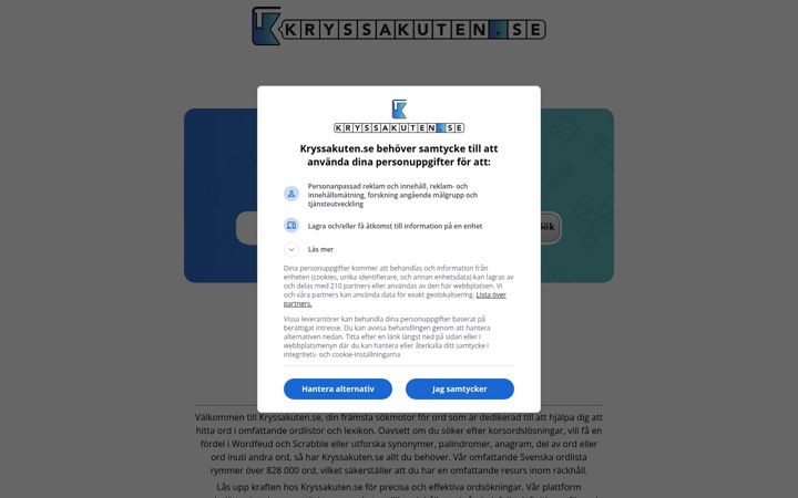 Screenshot of kryssakuten.se