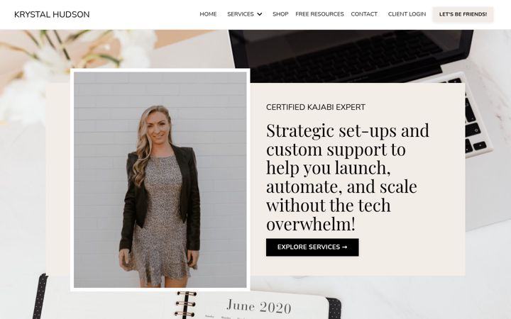 Screenshot of krystalhudson.com