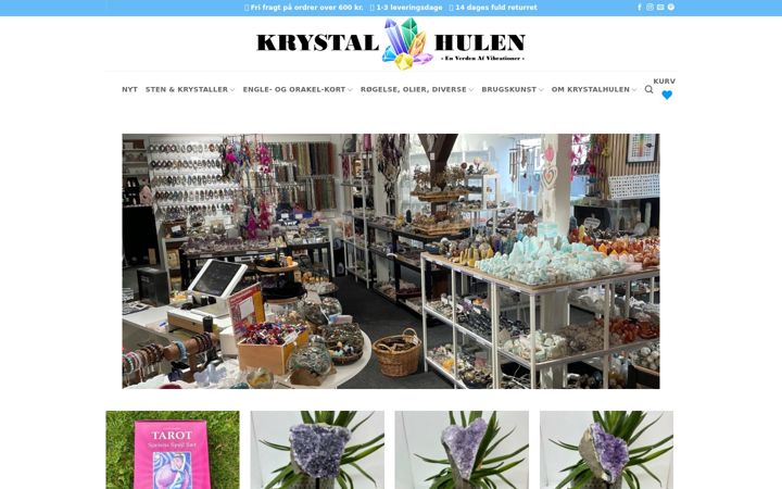 Screenshot of krystalhulen.dk