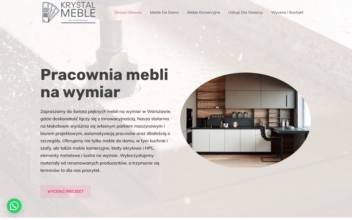 Képernyőkép: krystalmeble.com