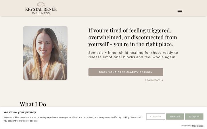 Screenshot of krystalreneewellness.com